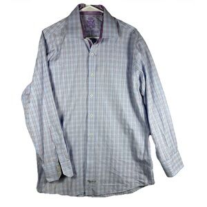 English Laundry Blue and Red Checkered Button Down Shirt